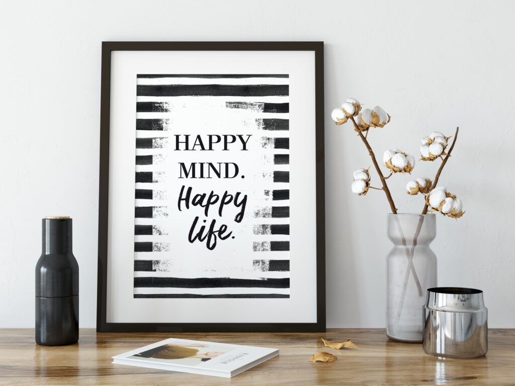 “Happy Mind. Happy Life.” (Poster 20 x 30 cm)
