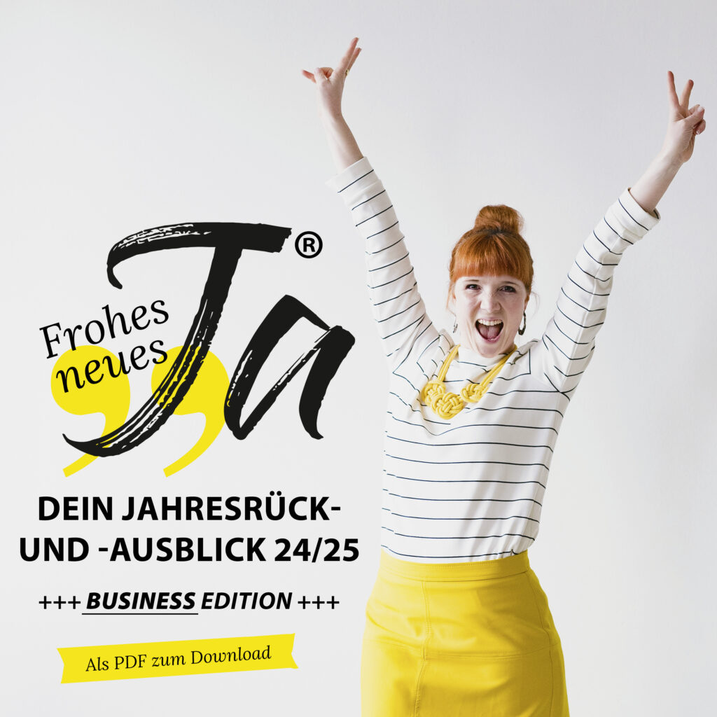 „Frohes neues JA“ – Jahresrück- und -Ausblick (PDF Business)